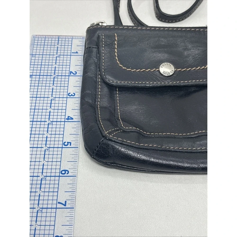 Fossil black leather